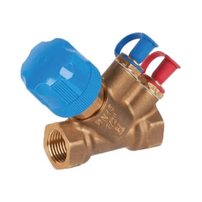 HONEYWELL strangszabályzó szelep mérőcsonkokkal, 1/2" BB