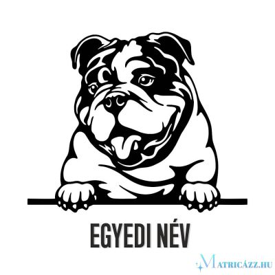 Egyedi Angol bulldog matrica