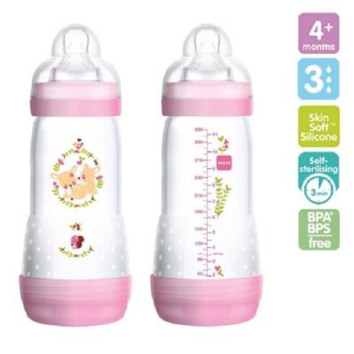 MAM anti colic cumisüveg 320ml - rózsaszín