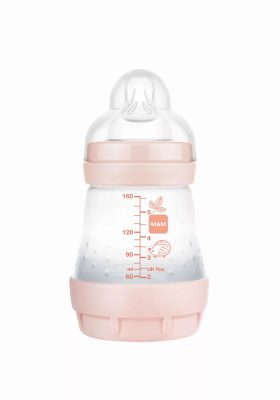 MAM anti colic cumisüveg matt forrest 160 ml - rózsaszín