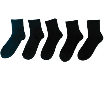 Fekete pamut sport zokni