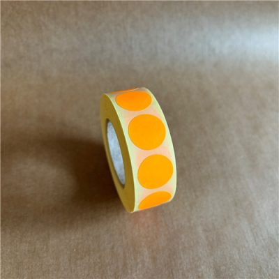 20mm körcímke - neon NARANCS 1000 db/40gy