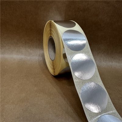 38mm körcímke - EZÜST papír 1000 db/40gy