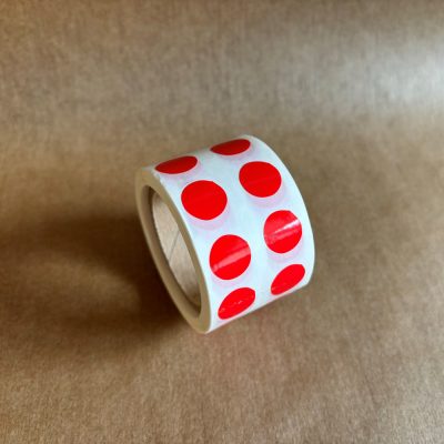 12mm körcímke PP műanyag 1000 db/40 - PIROS