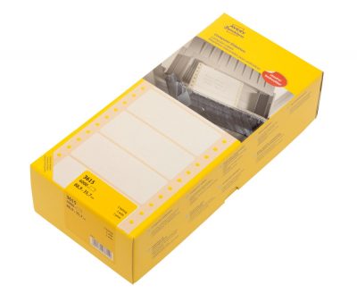 Avery Zweckform No. 3615 leporellós 88,9 x 35,7 mm méretű, fehér színű, 1 pályás öntapadó címke mátrix nyomtatókhoz - 4000 címke / doboz (Avery 3615)