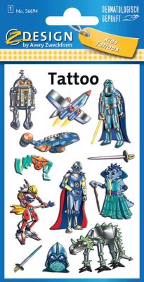 Avery Zweckform Z-Design No. 56694 öntapadó tetoválás matrica - különféle űrlények motívumokkal - kiszerelés: 1 ív / csomag (Avery Z-Design 56694)