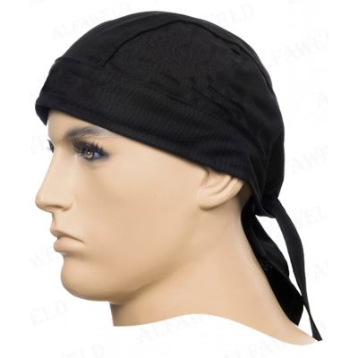 Hegesztő fejkendő Weldas 23-3615 égésálló fekete pamut