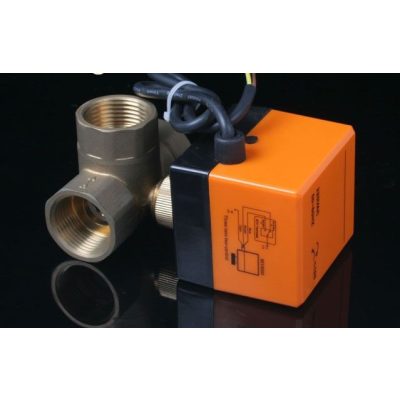 Oda-vissza motoros szelep 3 járatú keverőszelep váltószelep zónaszelep DN25 1" BB belső menetes csatlakozó 230V Motoros oda-vissza kapcsolás