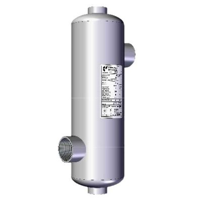 Nordic hengeres hőcserélő 16kW, medence fűtésre, rozsdamentes acélból, 15m3 medencéig javasolt Spirec uszoda hőcserlő kiváltására