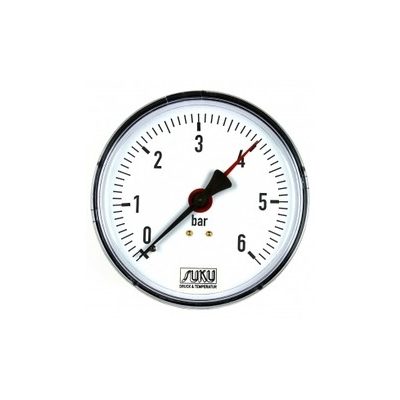 Nyomásmérő óra manometer 1/4" hátsó rögzítés 0-4 bar