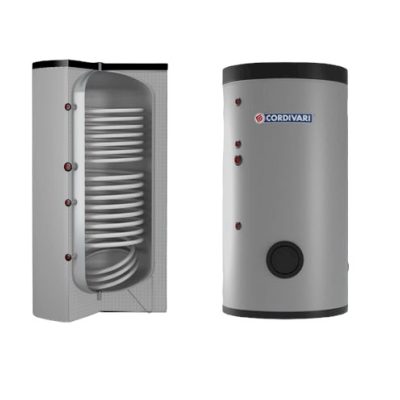 Cordivari indirekt 500 Bolly2 ST FB WB 2 hőcserélős bojler 1,8/0,95 m2 PN-10 álló melegvíz tároló 500l HMV