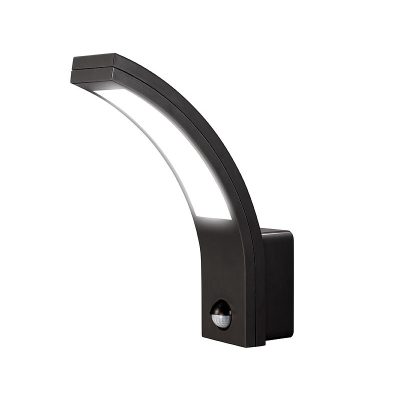 Mozgásérzékelős állítható kültéri LED lámpa 15W fekete kültéri fali LED lámpa PIR érzékelővel 1100 lm IP54