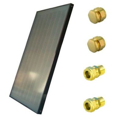 Akciós SID síkkollektor barna + 4 db csatlakozó idom 6 év garancia. Rézcsöves, biztonsági prizmás üveg 1352 Wp teljesítmény, metálbarna alu keret + 4 db csatlakozó