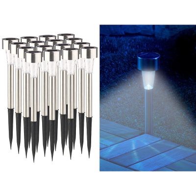 Földbe szúrható Led napelemes lámpa 12 db ösvényvilágítás szürkületérzékelővel napelemes kerti lámpa