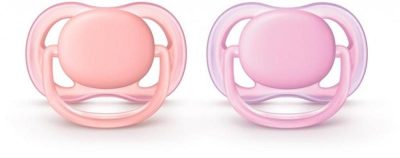 Philips Avent SCF245/20 ultra air játszócumi - sima lányos 0-6hó 2db