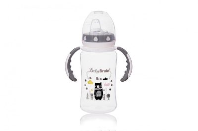 1 db Baby Bruin széles nyakú polipropilén tanulópohár - szürke