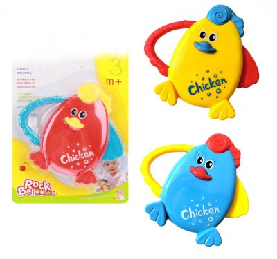 Csörgő rágóka csibe - piros