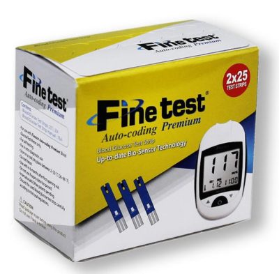 Finetest Auto-Coding vércukor tesztcsík 50db