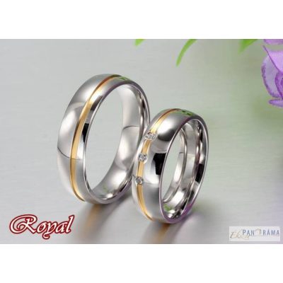 Nemesacél férfi karika gyűrű Royal 10