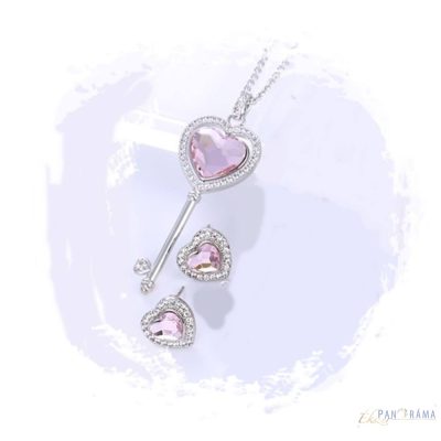 Swaro kristályos ródiumos szett - Key ROSE