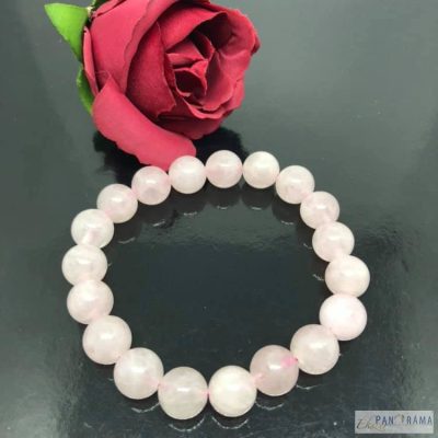 Rózsakvarc gyöngy karkötő