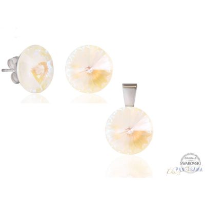 Swanis® kristályos fülbevaló és medál szett - Galaxi 12mm