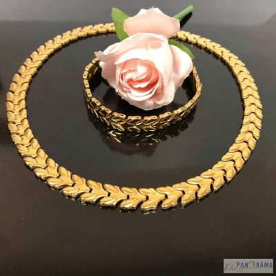 Nemesacél Nyaklánc, Karkötő szett -Olimpia