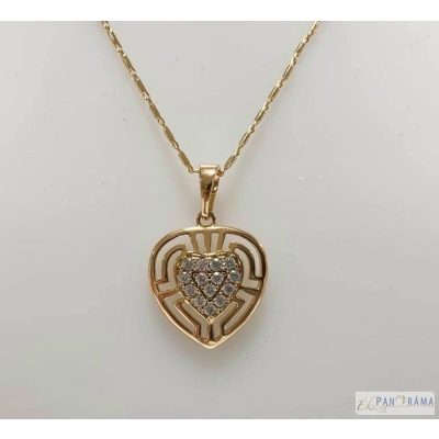  18 K Gold Filled Nyaklánc szív medállal - Eszter