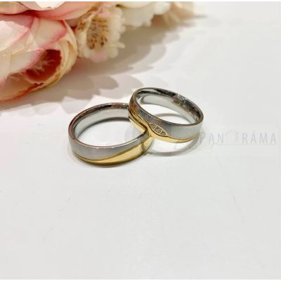 Nemesacél karikagyűrű, női köves - Maya multicolor