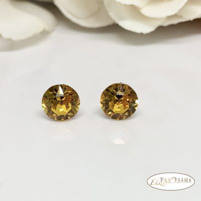 Swanis® kristályos fülbevaló 8 mm - sunflower