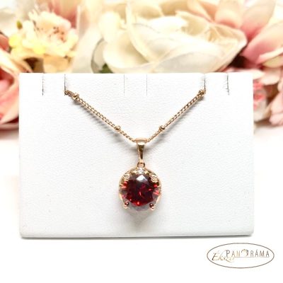 18k Gold Filled nyaklánc medállal - Elena red