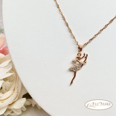 18K Gold filled medálos nyaklánc - Balerina 35