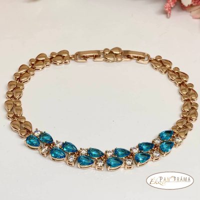 18K Gold Filled karkötő - Nicol blue