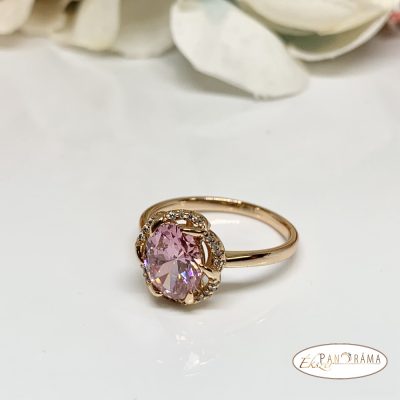 18 K Gold Filled gyűrű , kristállyal - Imelda