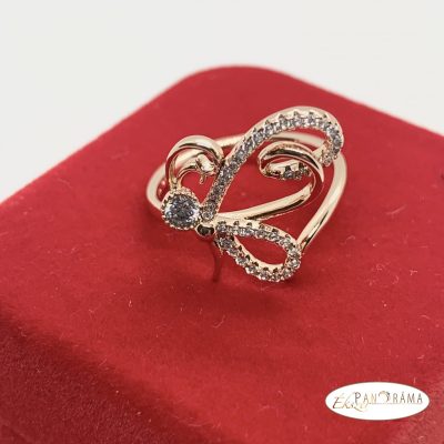 18 K Gold Filled gyűrű , állítható - Butterfly