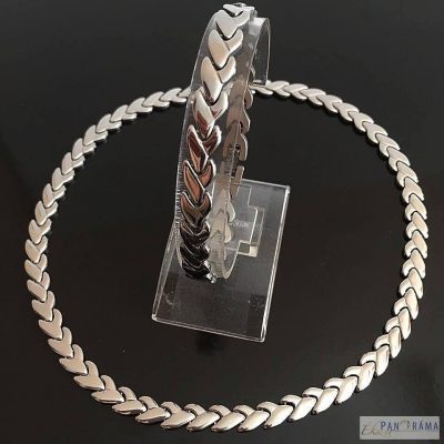 White Gold filled Nyaklánc és karkötő szettben - Aletta white