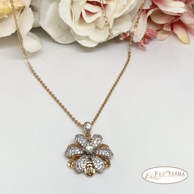 18K Gold filled medálos nyaklánc - Flower