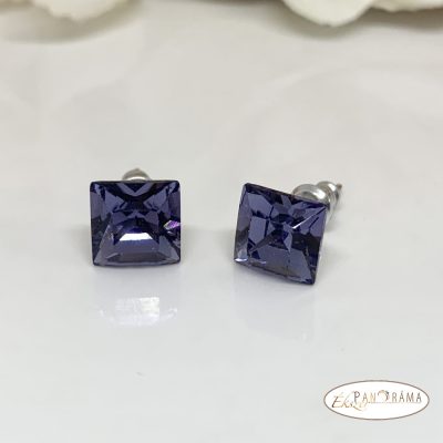 Swanis® kristállyal készült fülbevaló- violet