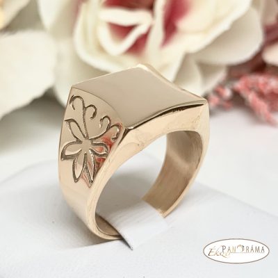 Nemes acél férfi pecsét gyűrű - Hans