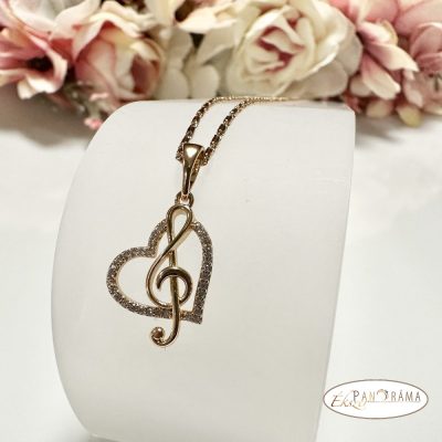 18K Gold Filled nyaklánc medállal - Violin