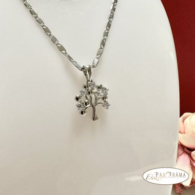 White Gold Filled nyaklánc medállal - életfa