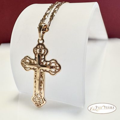 18K Gold Filled, antiallergén kereszt medálos nyaklánc - Chlara