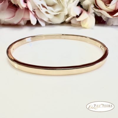 18K Gold Filled nyitható ovális karperec - Liza 60