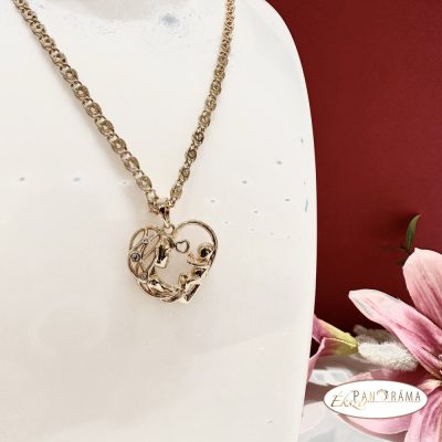 18K Gold filled, antiallergén szív medálos nyaklánc - mom&baby