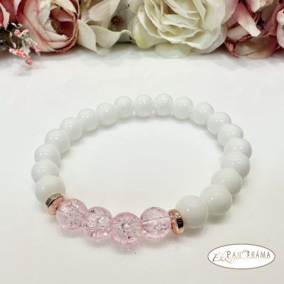 Ásványkő Karkötő Jade - rose 8 mm