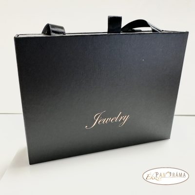 Díszdoboz, szalagfüles, szetteknek - fekete