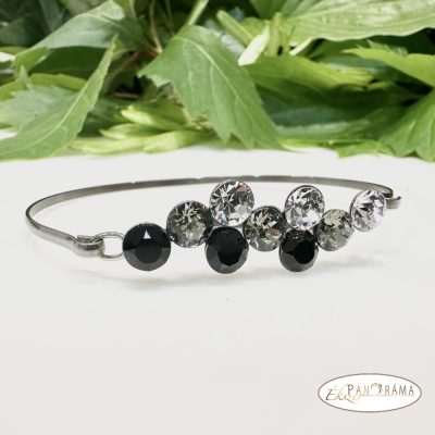 Swanis® eredeti kristállyal készült karperec - Berry black mix 67