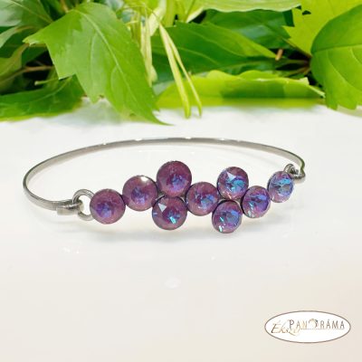 Swanis® eredeti kristállyal készült karperec - Berry violet MI 67