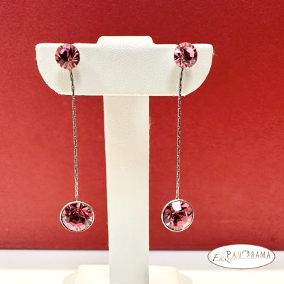 Swanis®eredeti kristályos, beszúrós, lógós fülbevaló - Eden Rose