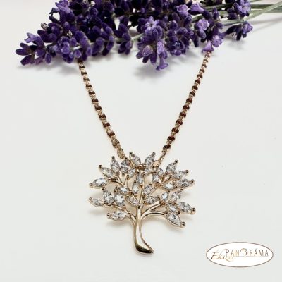 18K Gold Filled nyaklánc életfás medállal - Kamilia